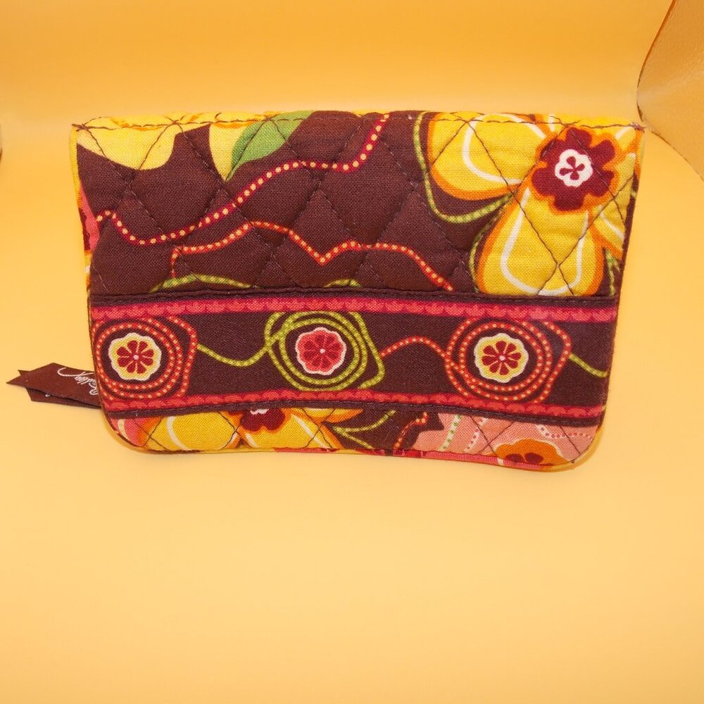 Vera Bradley "Buttercup" Small Folding Colorful Quilted Mini Wallet